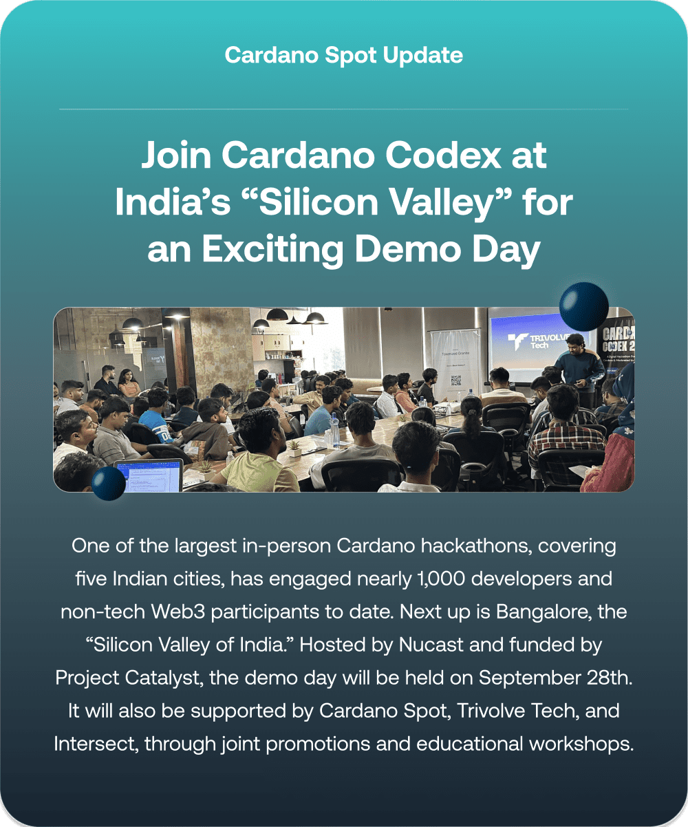 Blog 7 Join Cardano Codex At India’s “Silicon Valley” For An Exciting Demo Day